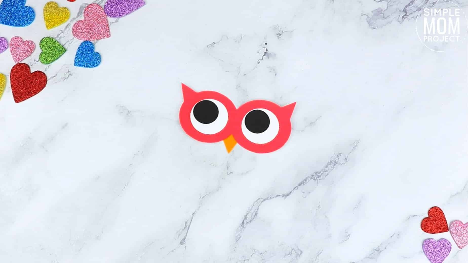 Easy Printable Diy Heart Owl Craft for Preschool, toddler, kindergarten