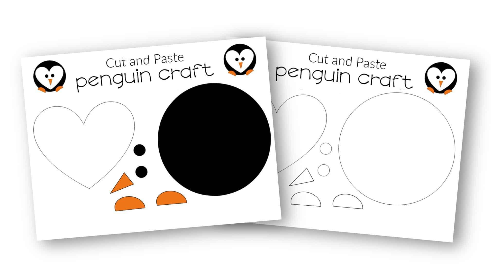 FREE and Easy Printable Diy Penguin Craft for Preschool, toddler, kindergarten