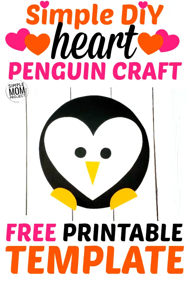 This free printable Heart Penguin Craft is awesome fun for toddlers having a crafty morning homeschooling or preschoolers enjoying a paper printable art project. Heart Penguin crafts make adorable diy cards for all occasions or colorful pin up decorations. Click here to get your free printable Heart Penguin Craft today! #Penguincrafts #Penguinprintable
