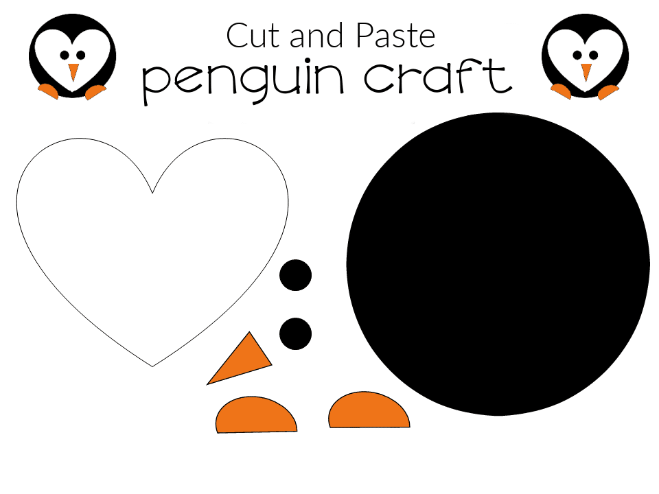 FREE and Easy Printable Diy Penguin Craft for Preschool, toddler, kindergarten