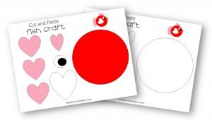 Free Printable Heart Fish Craft for Preschoolers toddlers and kindergartners