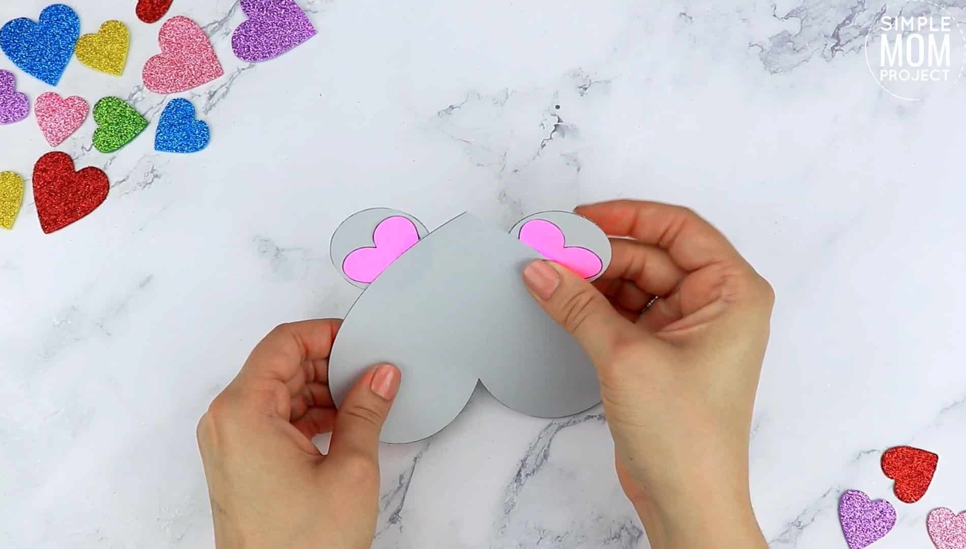 Free Printable Heart Hippo Craft for Preschoolers toddlers and kindergartners