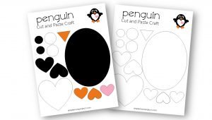 Free Printable Heart Penguin Craft for Preschoolers toddlers and kindergartners