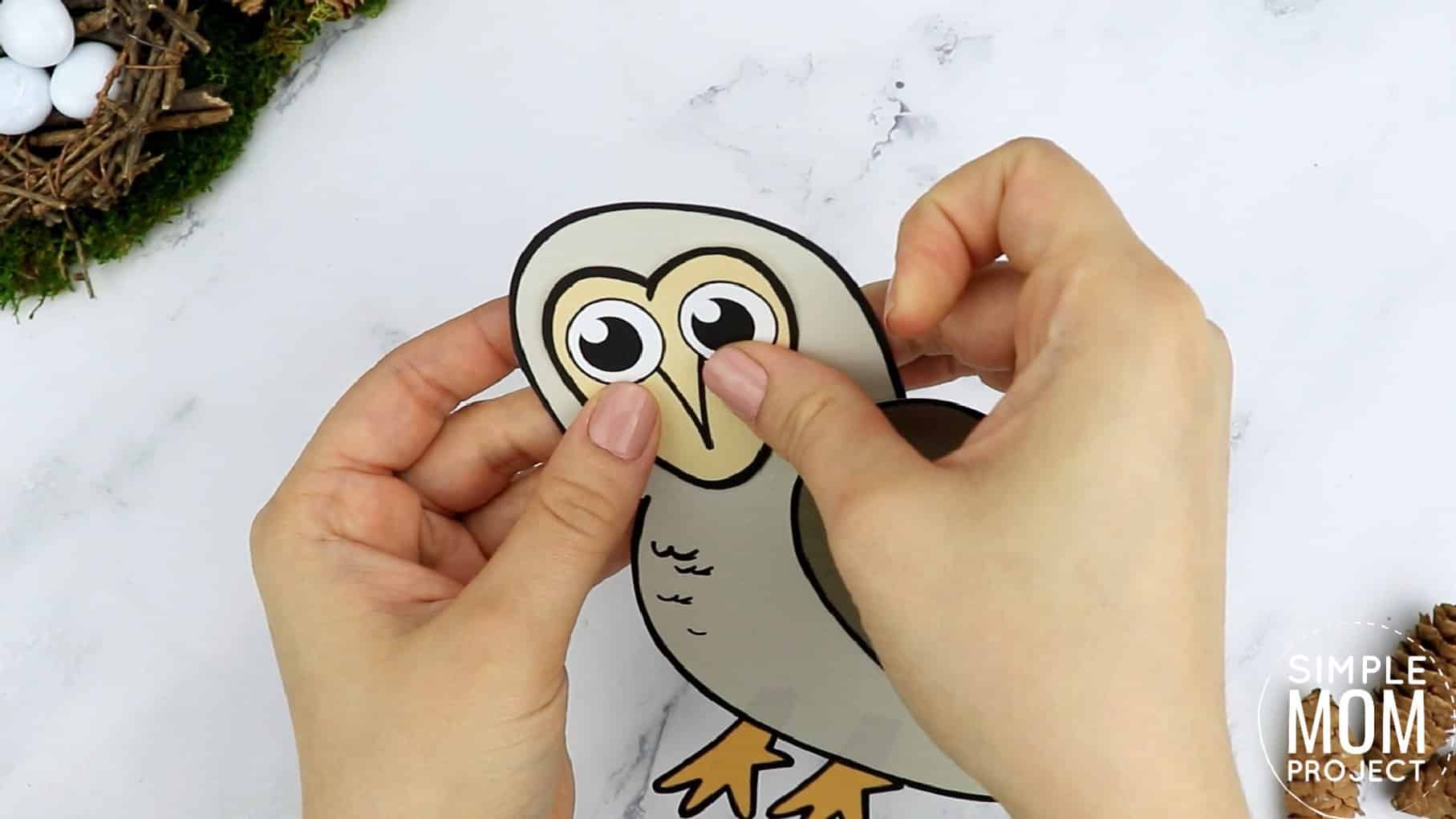 Free Printable Barn Owl Craft for Kids, preschoolers toddlers and kindergartners