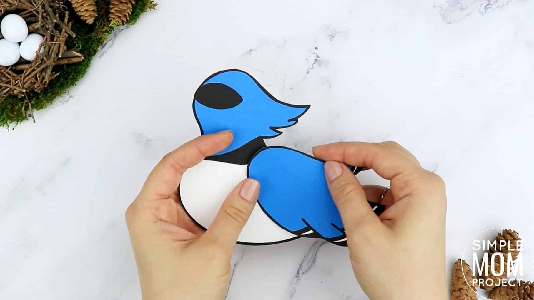 Free Printable Blue Jay Craft for Kids, preschoolers toddlers and kindergartners
