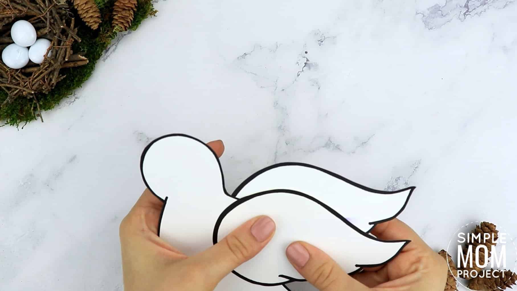Free Printable Dove Craft for Kids, preschoolers toddlers and kindergartner