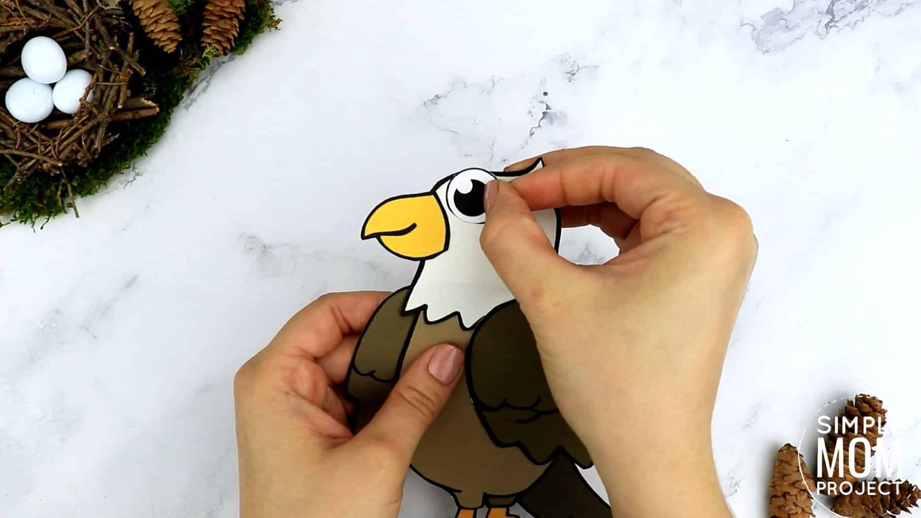 Free Printable Eagle Craft for Kids, preschoolers toddlers and kindergartners