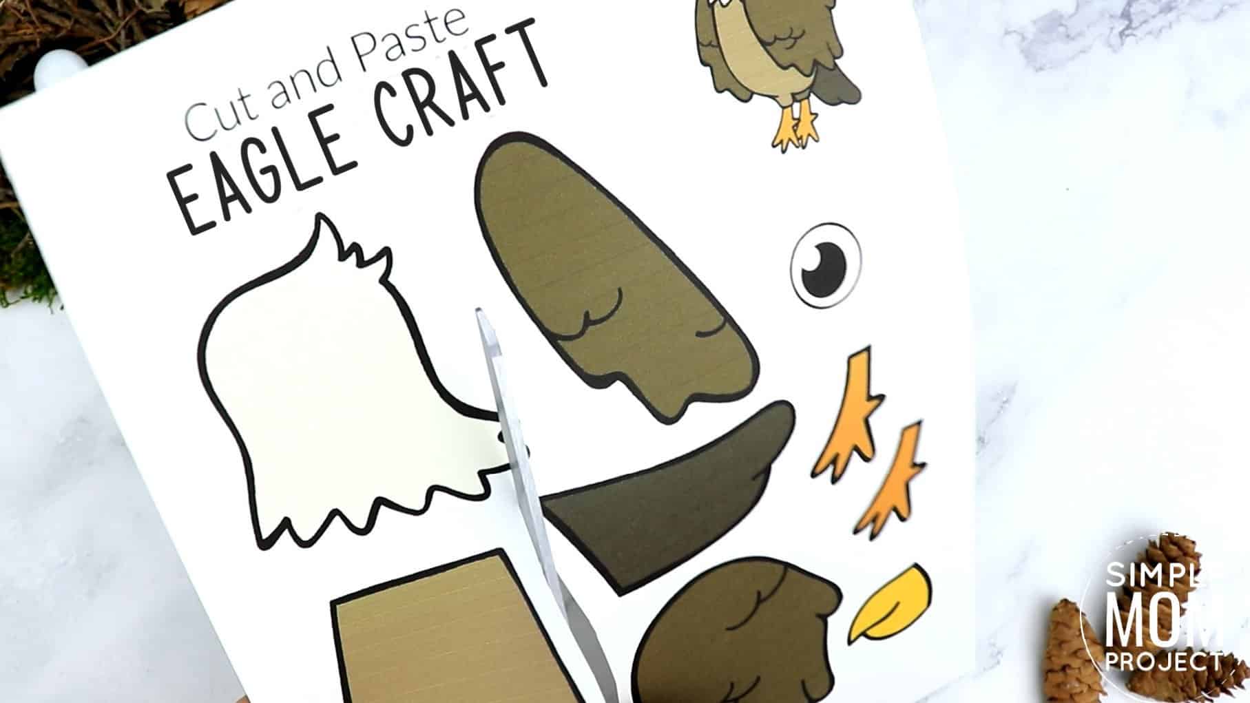 Free Printable Eagle Craft for Kids, preschoolers toddlers and kindergartners