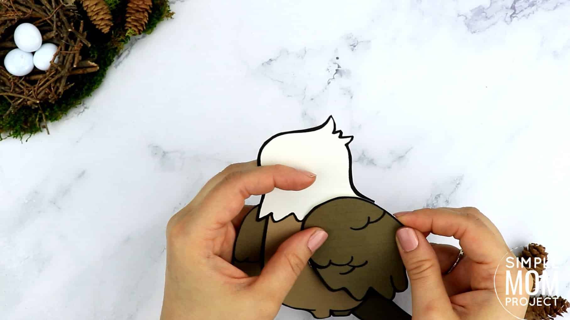 Free Printable Eagle Craft for Kids, preschoolers toddlers and kindergartners
