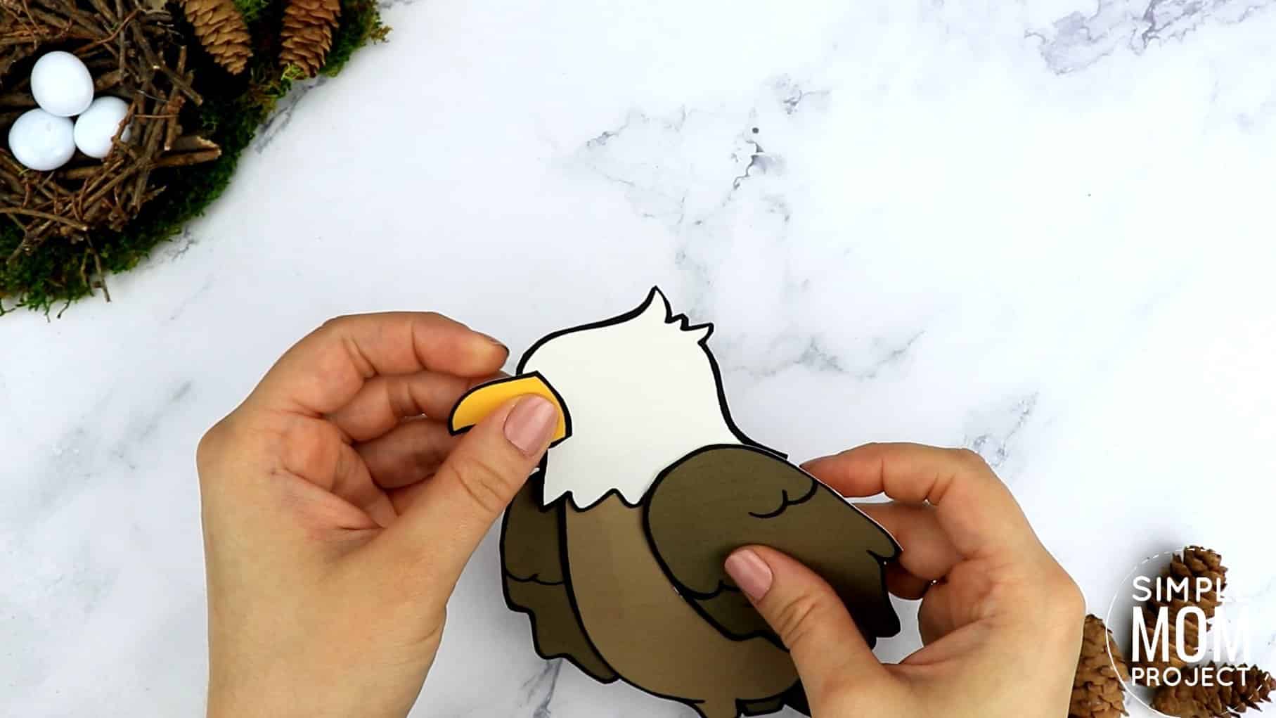 Free Printable Eagle Craft for Kids, preschoolers toddlers and kindergartners