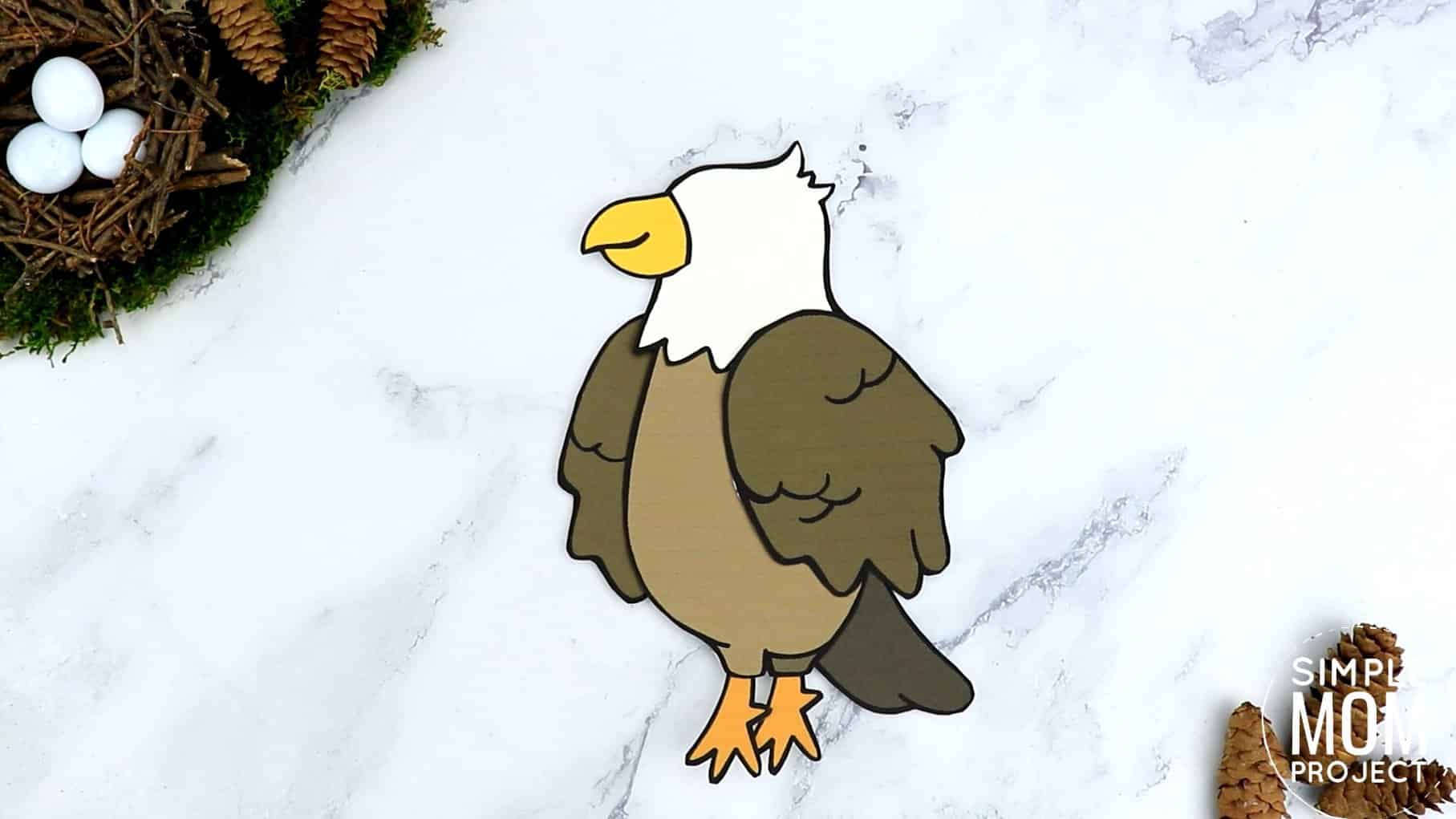 Free Printable Eagle Craft for Kids, preschoolers toddlers and kindergartners