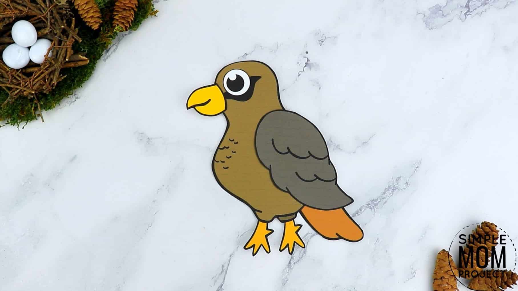 Free Printable Hawk Craft for Kids, preschoolers toddlers and kindergartners