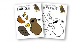 Free Printable Hawk Craft for Kids, preschoolers toddlers and kindergartners