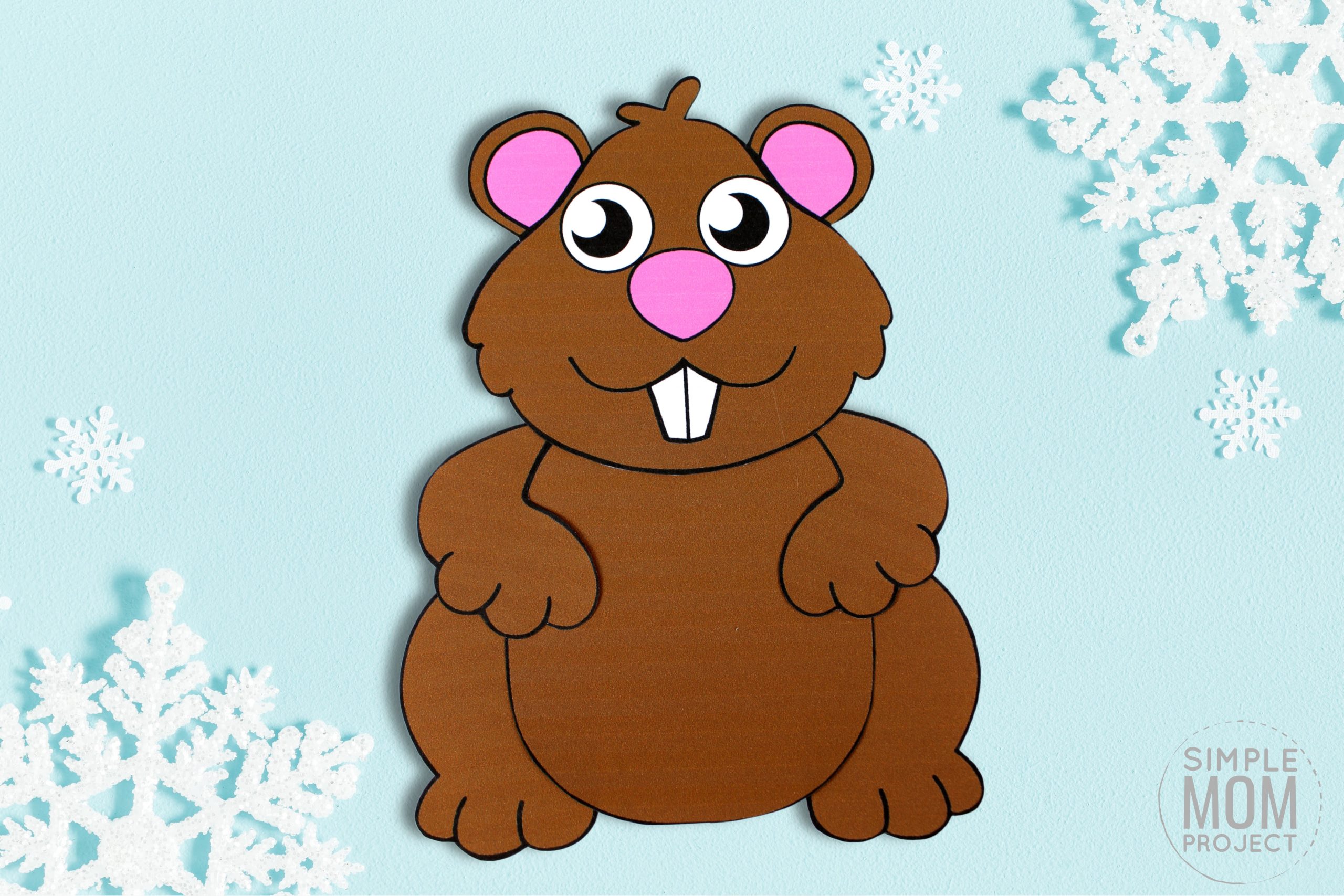 Free Printable groundhog Craft for Kids, preschoolers, toddlers and kindergartners