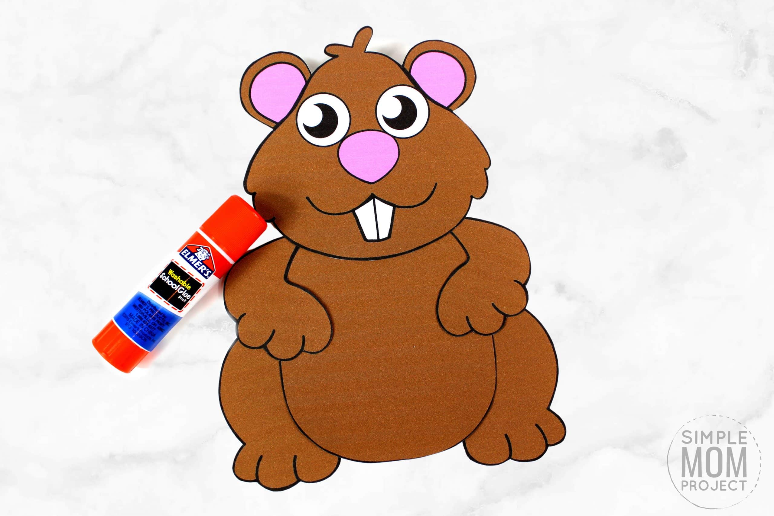 Free Printable groundhog Craft for Kids, preschoolers, toddlers and kindergartners