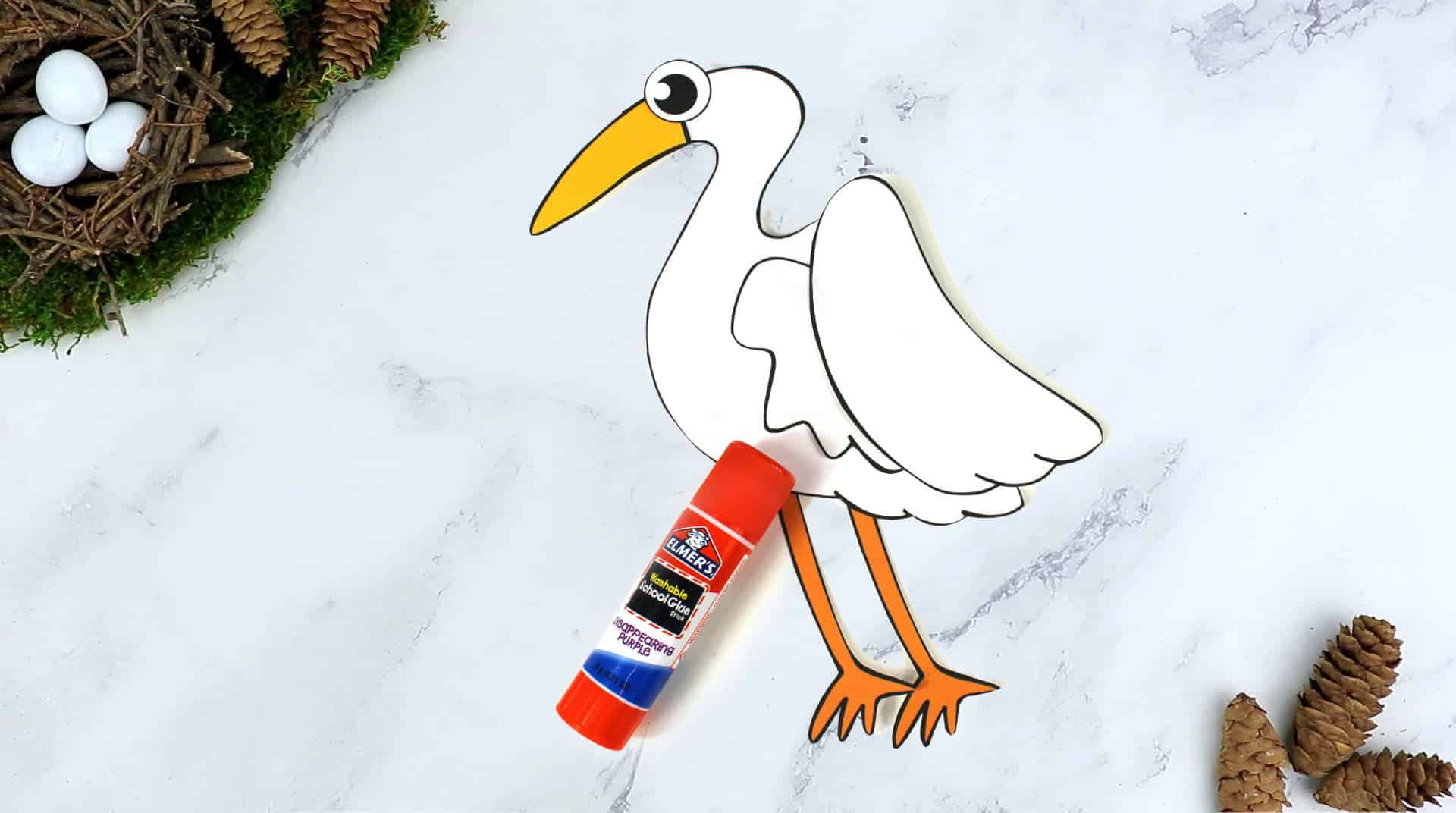 Free Printable Crane Craft for Kids, preschoolers toddlers and kindergartners