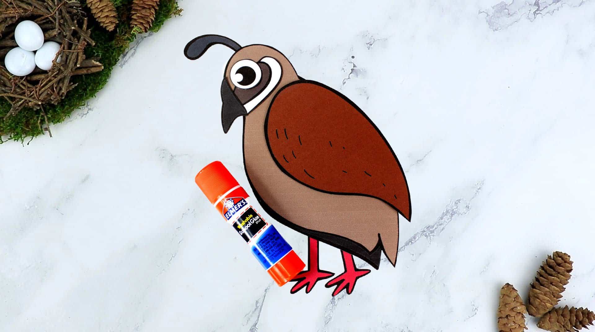 Free Printable Partridge Craft for Kids, preschoolers toddlers and kindergartners