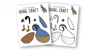 Free Printable Quail Craft for Kids, preschoolers toddlers and kindergartners