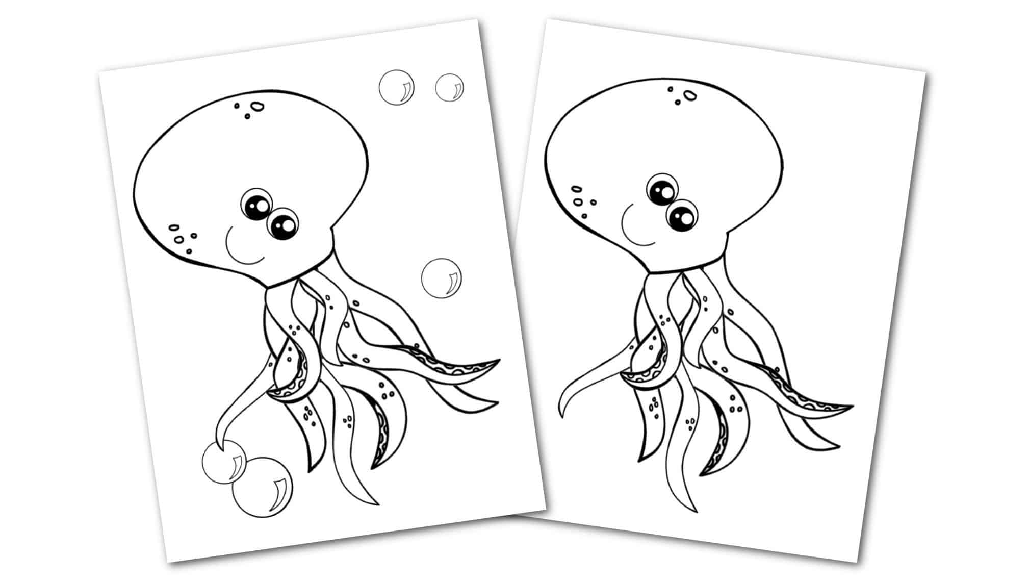 Free Printable Octopus Ocean Animal Convertkit for Toddlers, Kids and Preschoolers