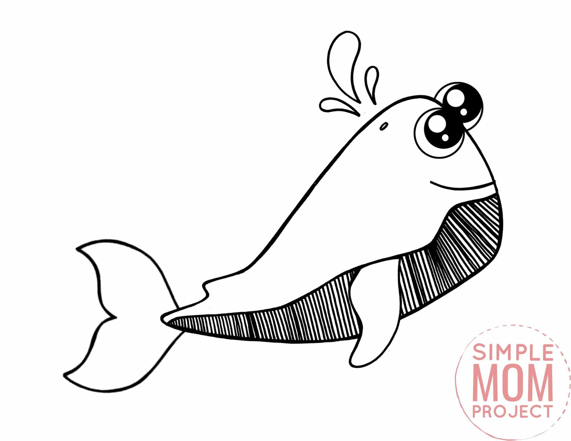 Free Printable Sperm Whale Ocean Animal Coloring Page for Kids