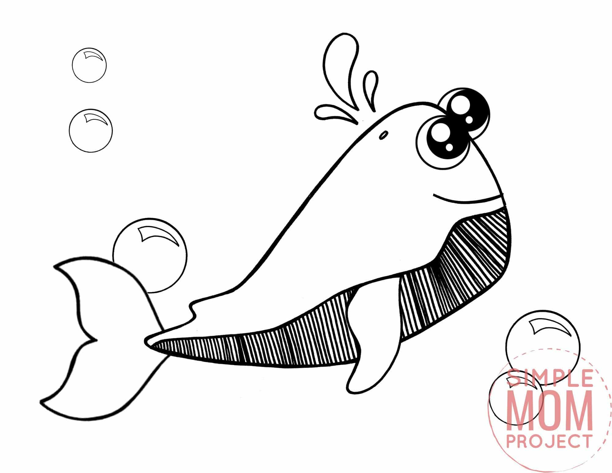 Free Printable Sperm Whale Ocean Animal Coloring Page for Kids
