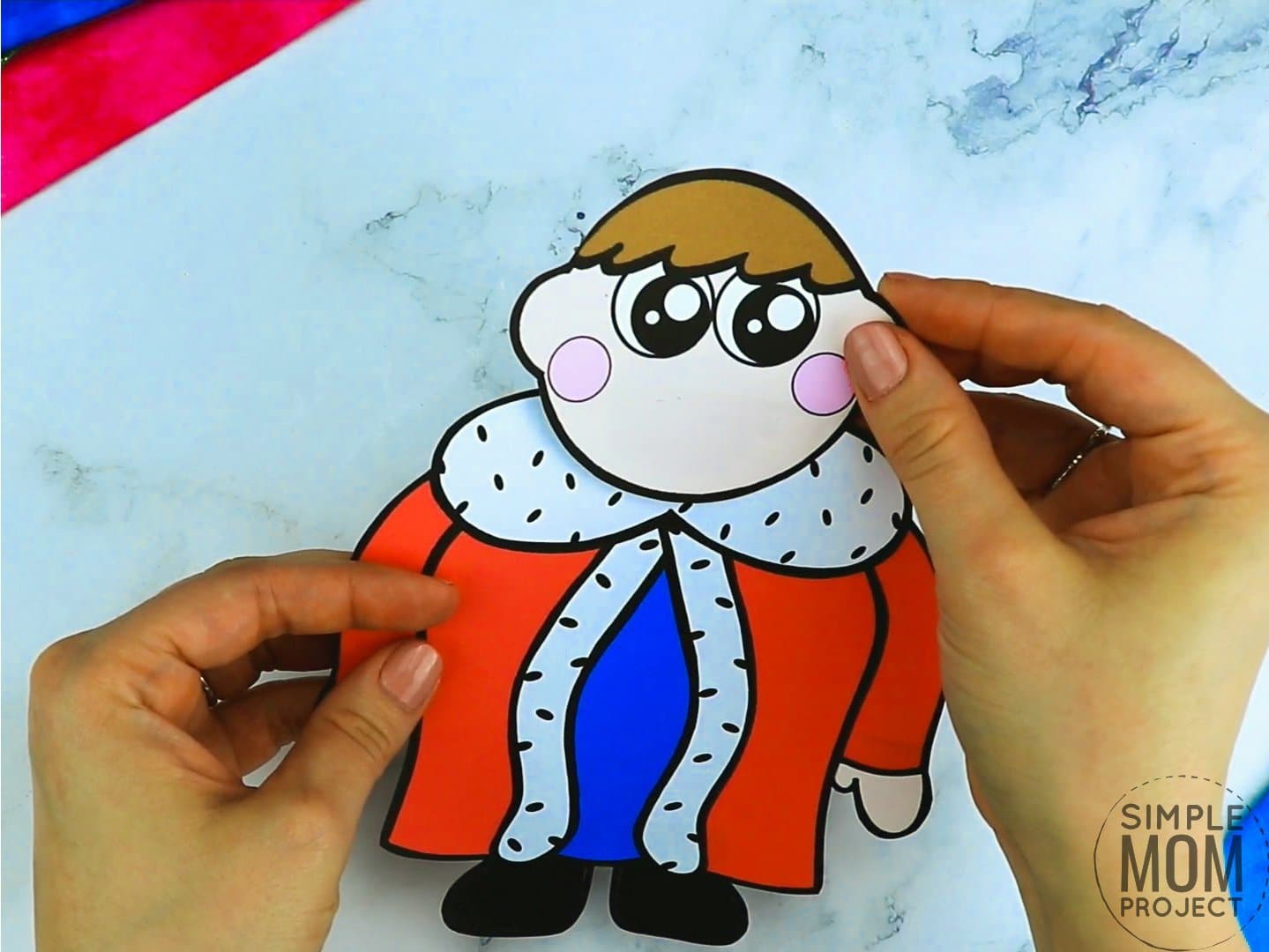 Free printable royal king coloring page template for kids, preschoolers and kindergartners