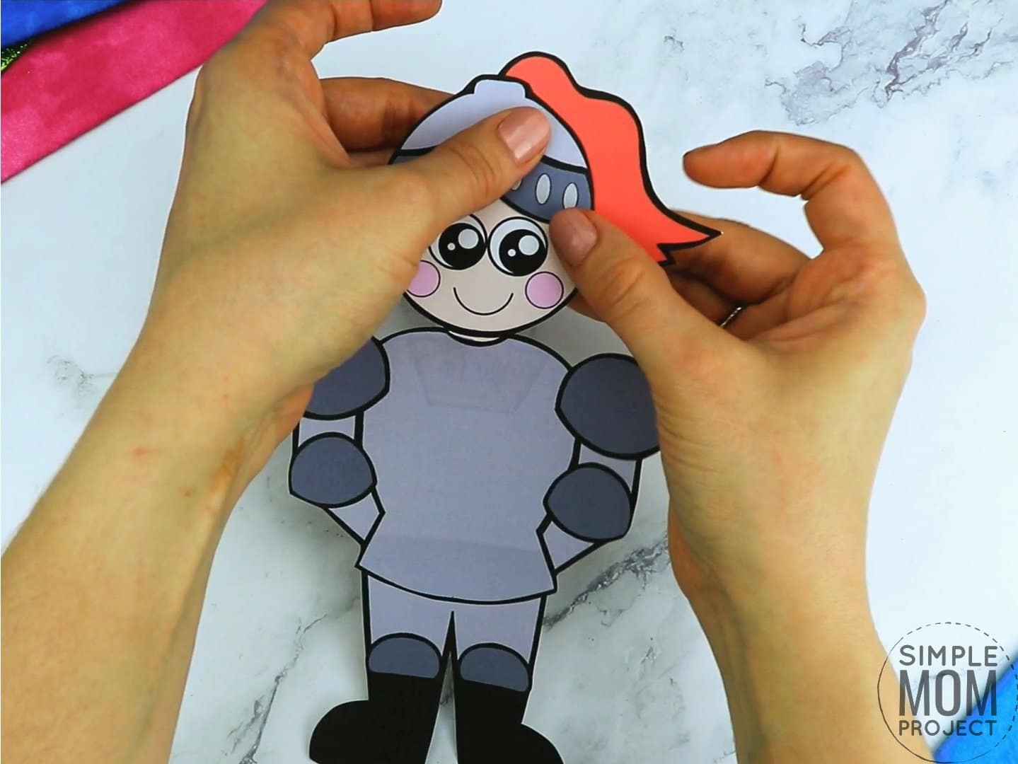 Free printable royal knight page template for kids, preschoolers and kindergartners