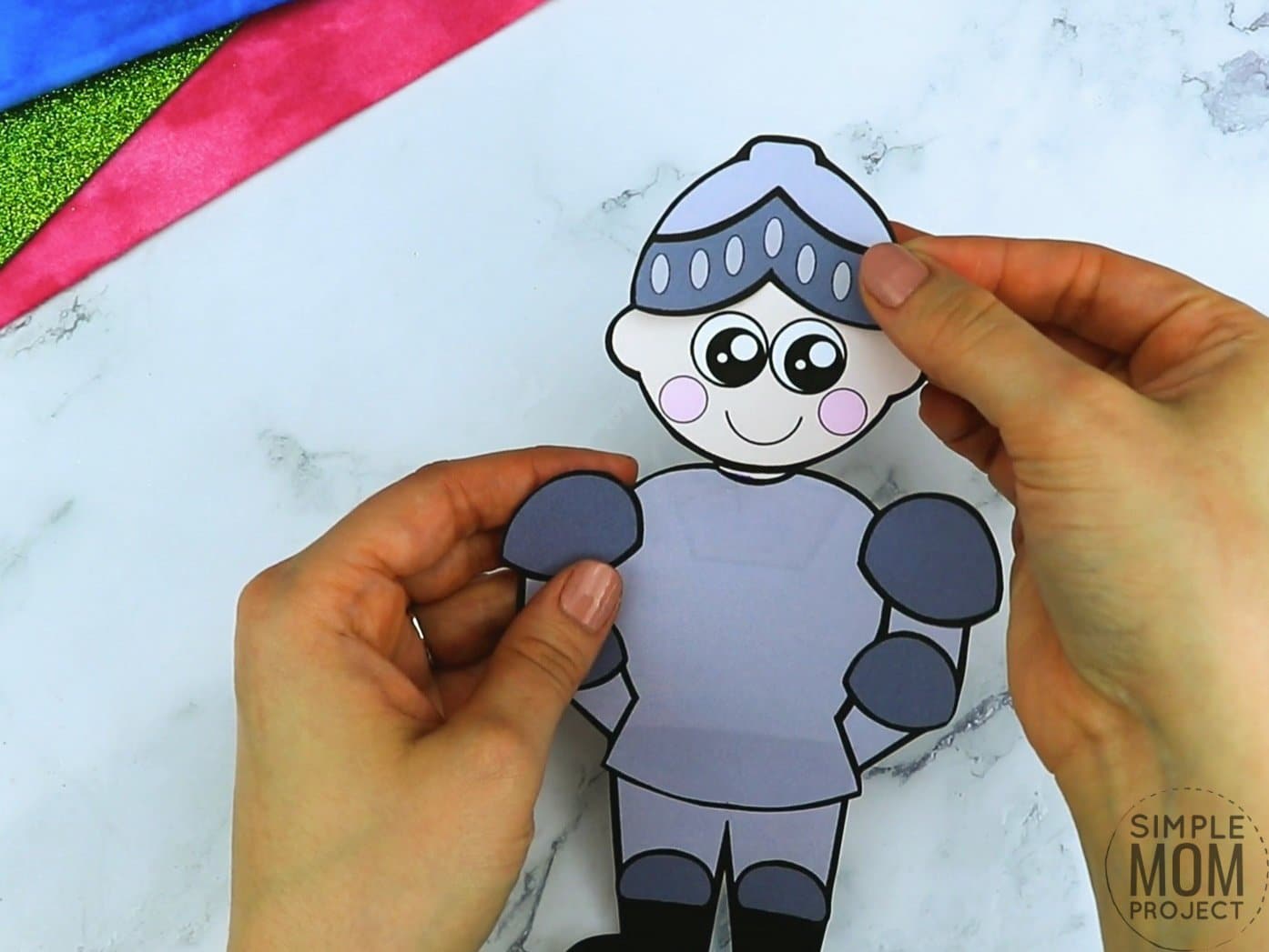 Free printable royal knight page template for kids, preschoolers and kindergartners