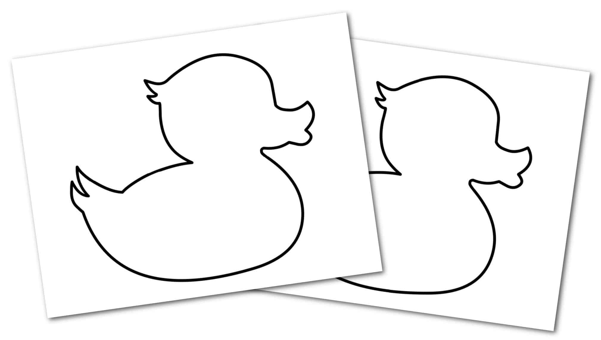 Free Printable Spring and Summer duck template silhouette for kids preschoolers and toddlers