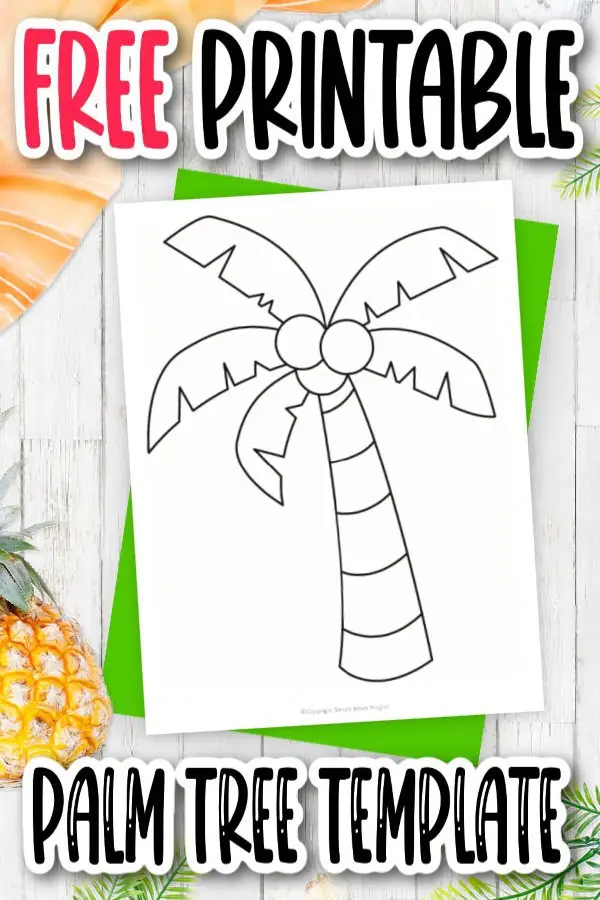Are you looking for a fun printable and simple way to teach the letter P? Use this outline stencil palm tree template to help! This fruit can be used in any summer craft or palm tree coloring pages. The ways to use this palm tree template are endless! Click and download the free printable palm tree template now!