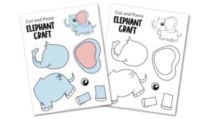 Elephant Cut and Paste Craft for Toddlers, Preschoolers and Kindergarteners Convertkit