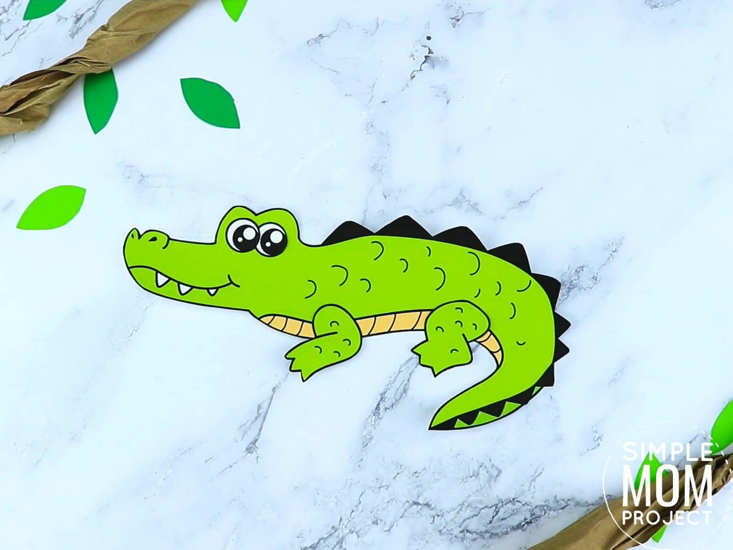 Free Printable Crocodile Craft for preschoolers, toddlers and kindergartners