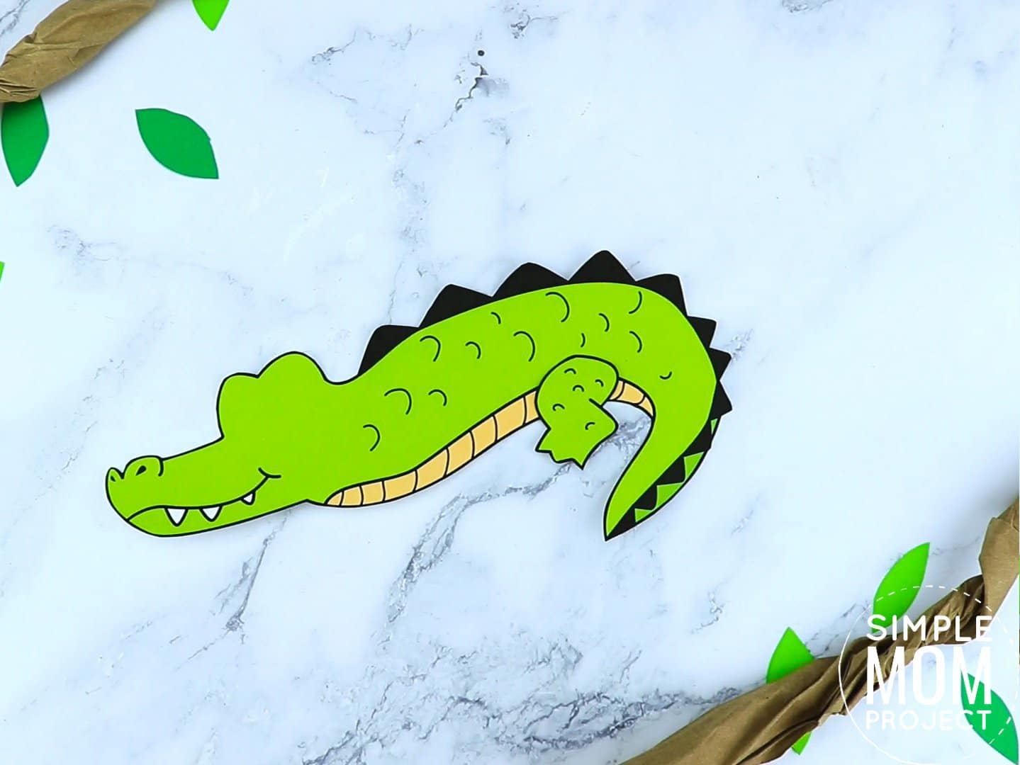 Free Printable Crocodile Craft for preschoolers, toddlers and kindergartners