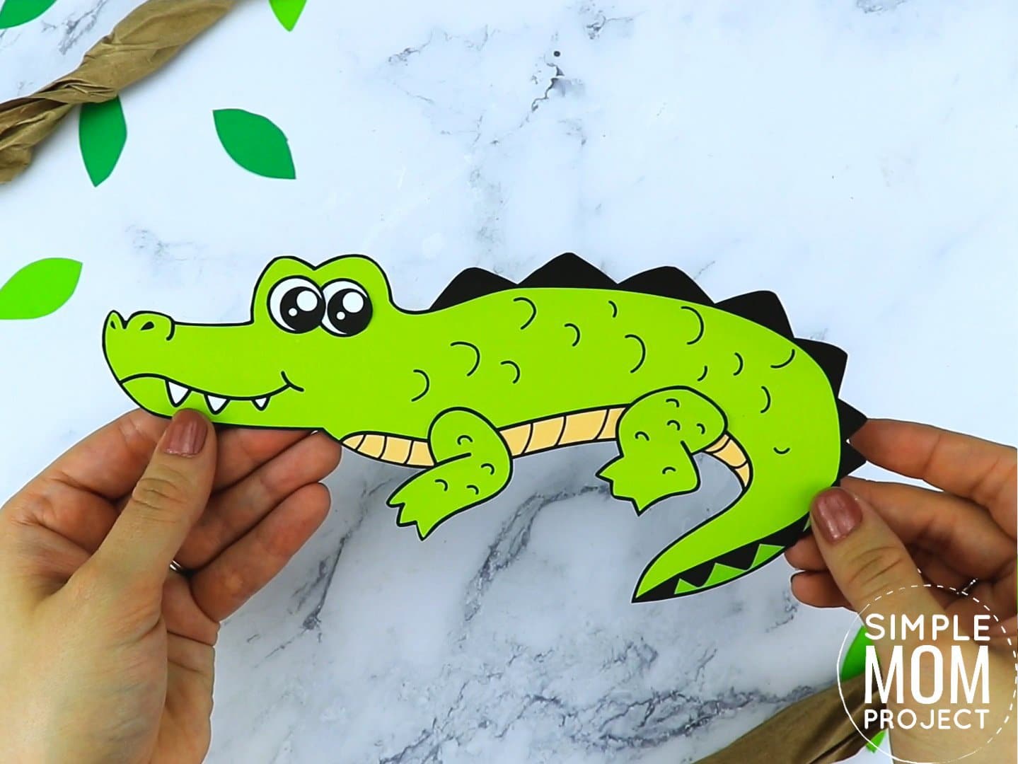 Free Printable Crocodile Craft for preschoolers, toddlers and kindergartners