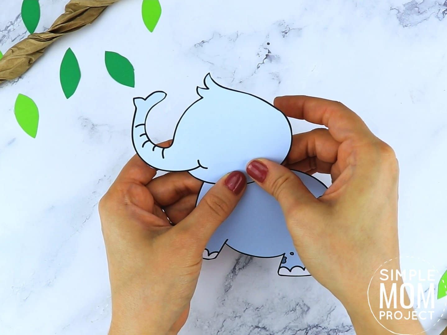 Free Printable Elephant Craft for preschoolers, toddlers and kindergartners
