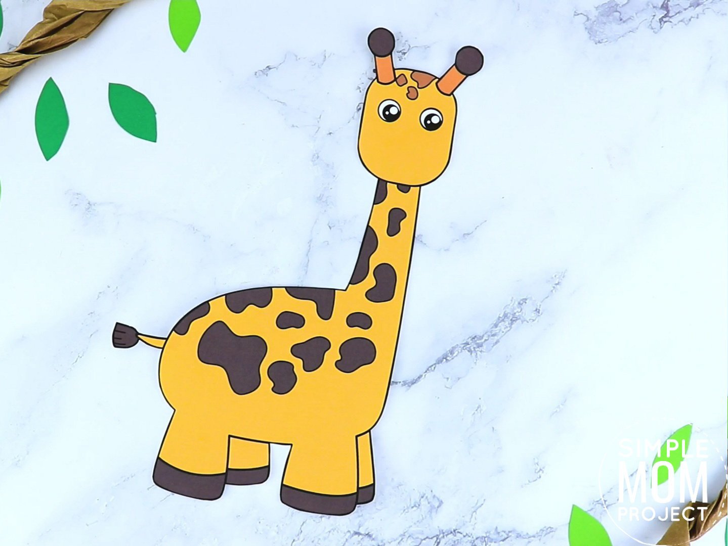 Free Printable Giraffe Craft for preschoolers, toddlers and kindergartners