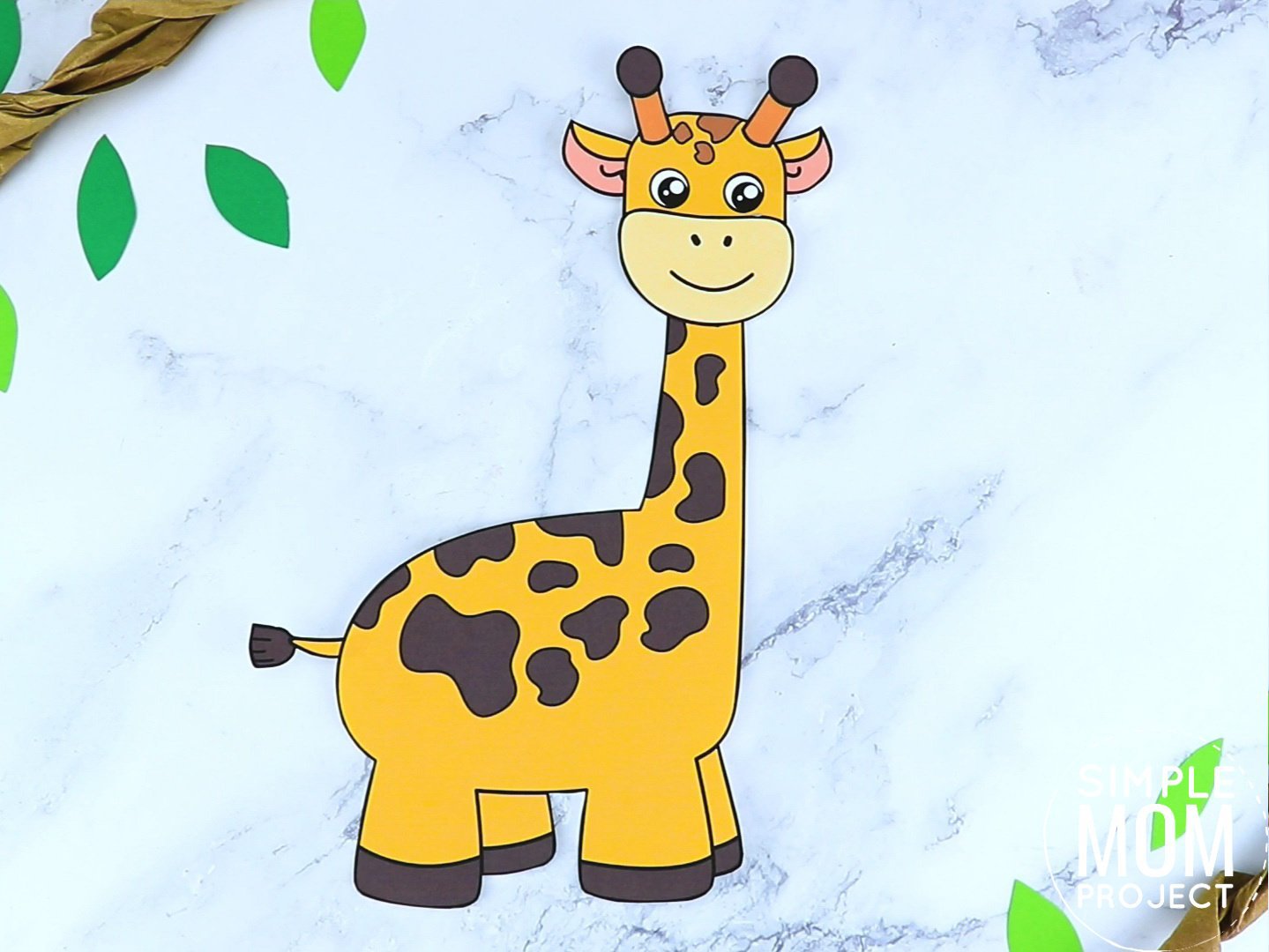 Free Printable Giraffe Craft for preschoolers, toddlers and kindergartners