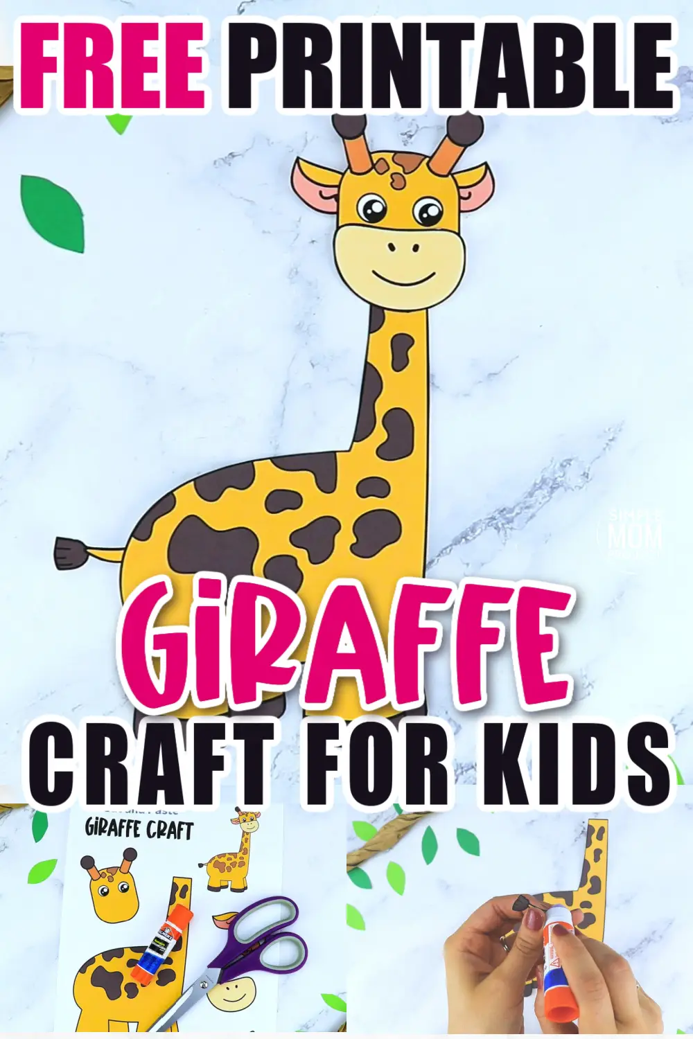 Free Printable Giraffe Craft for preschoolers, toddlers and kindergartners 9