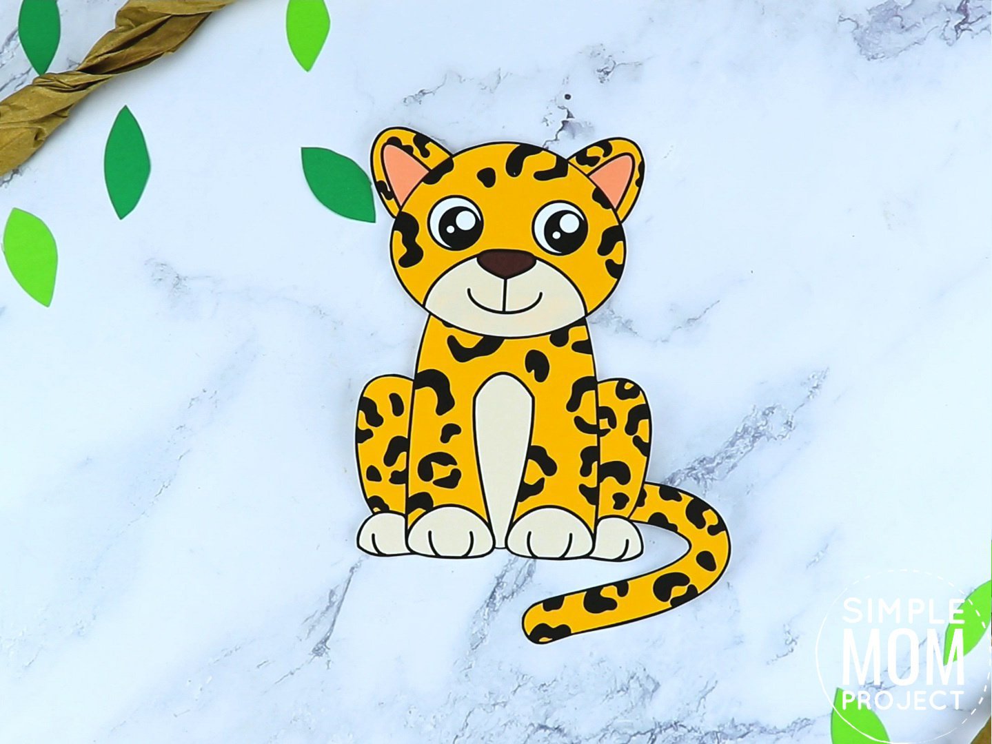 Free Printable Leopard Craft for preschoolers, toddlers and kindergartners