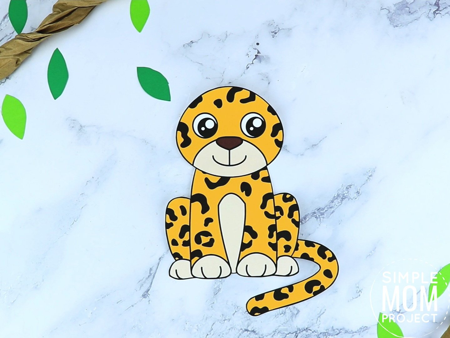 Free Printable Leopard Craft for preschoolers, toddlers and kindergartners