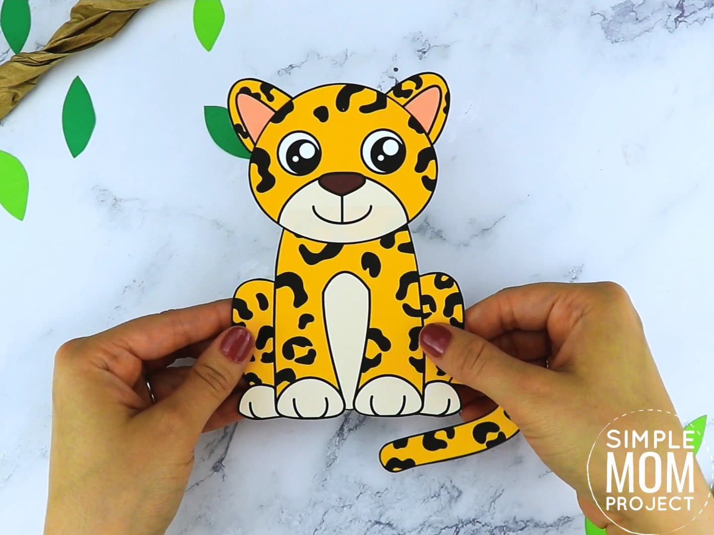 Free Printable Leopard Craft for preschoolers, toddlers and kindergartners