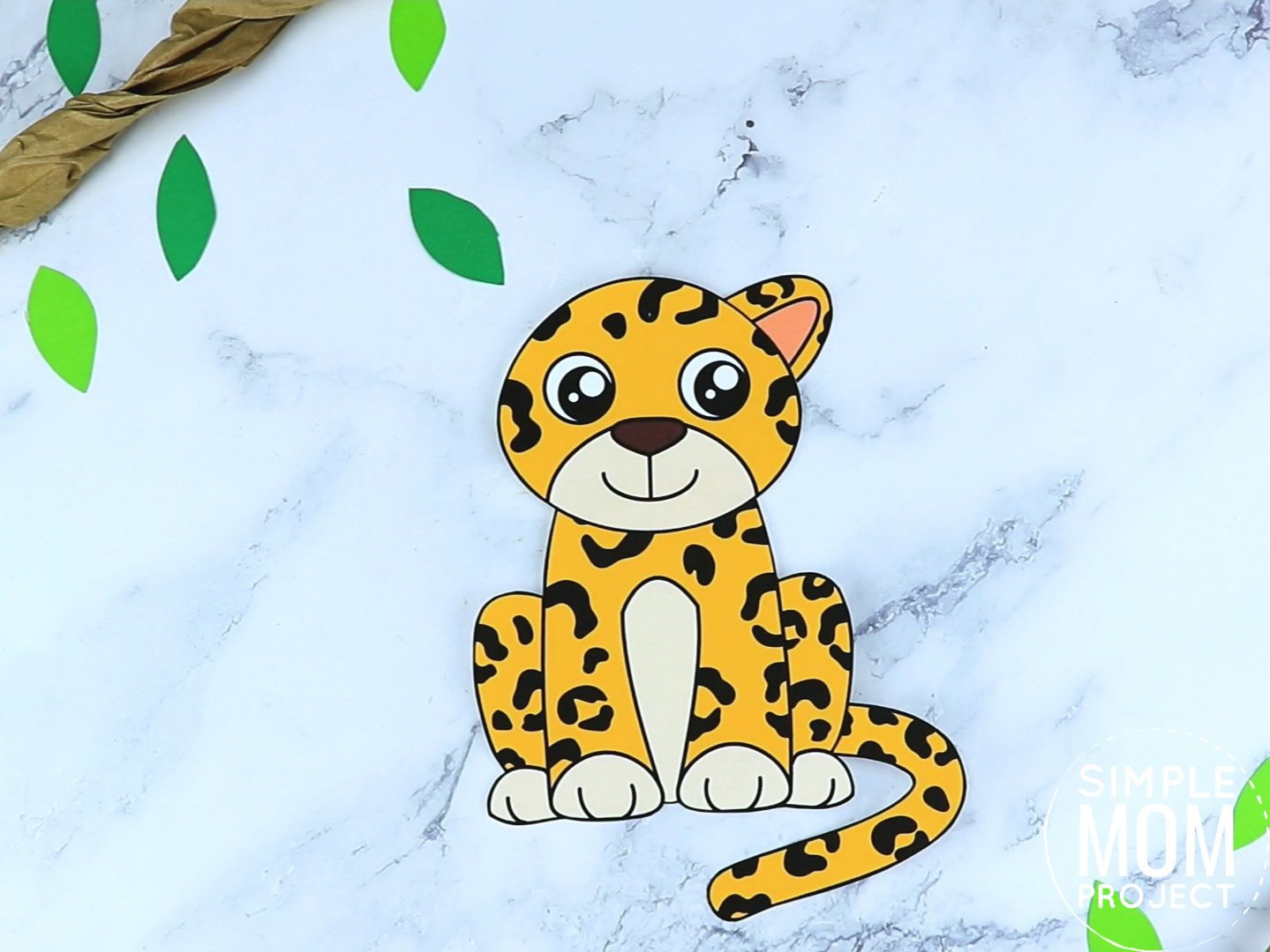 Free Printable Leopard Craft for preschoolers, toddlers and kindergartners