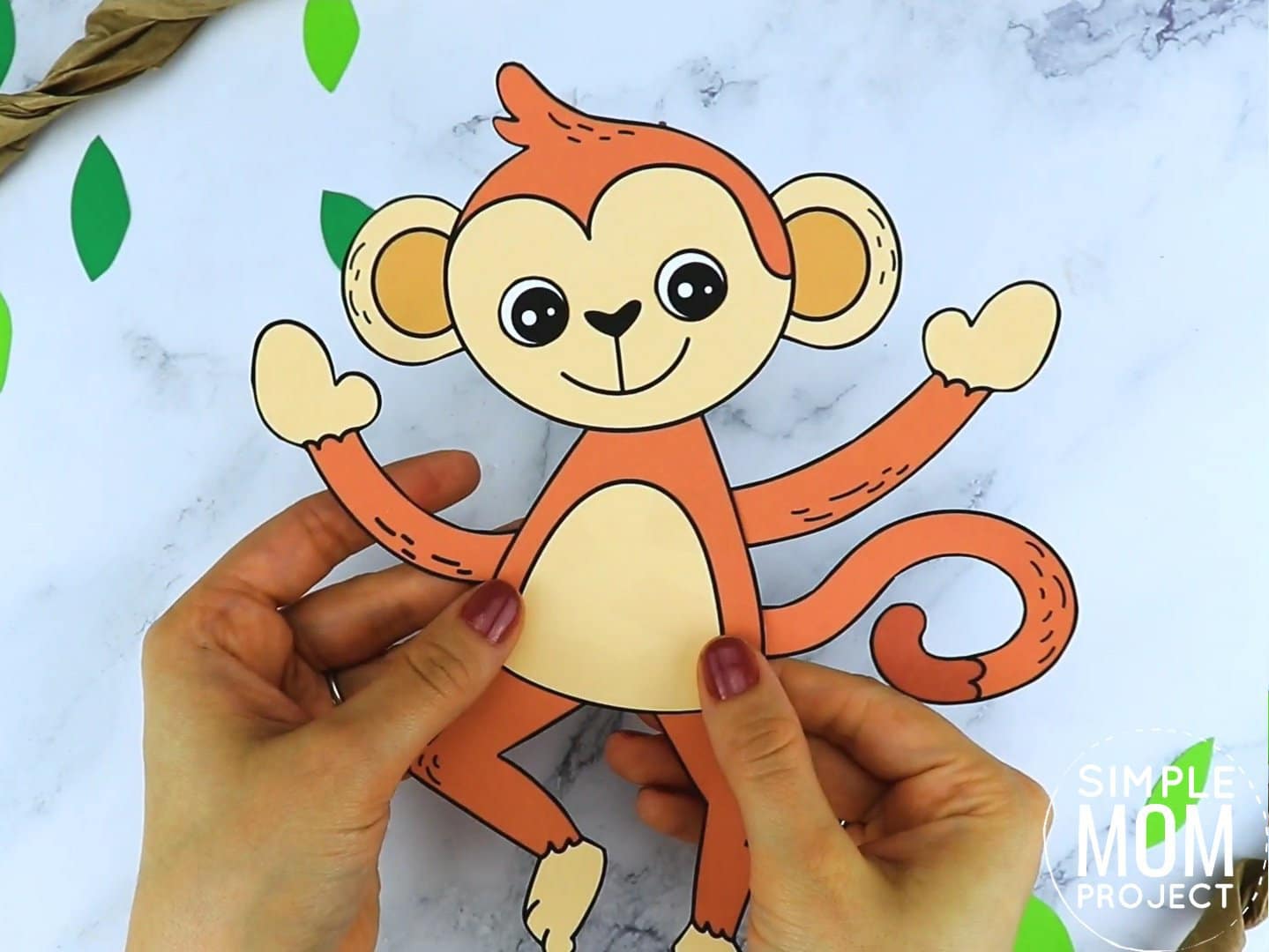 Free Printable Monkey Craft for preschoolers, toddlers and kindergartners