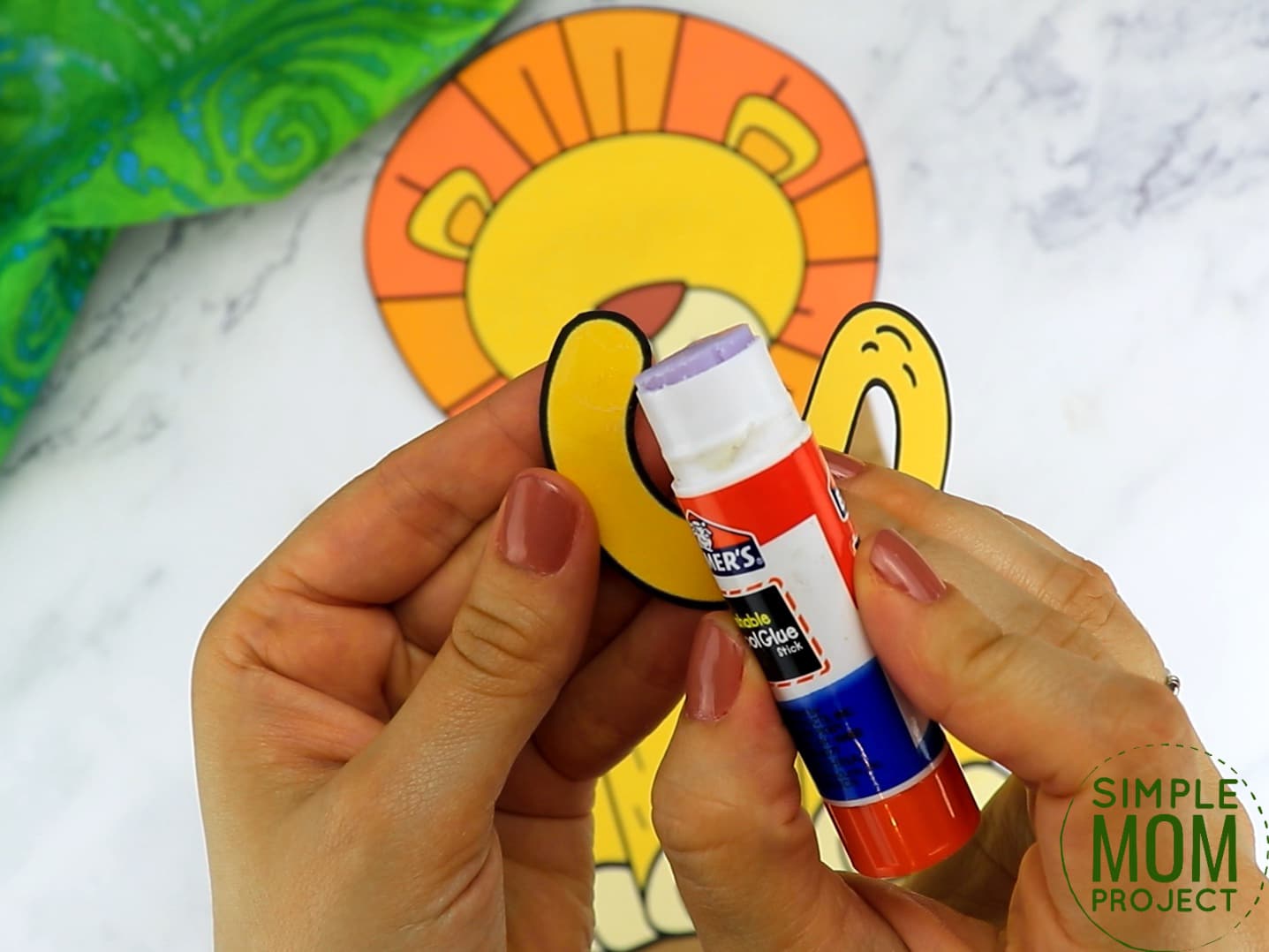 Free Printable Paper Bag Lion Puppet Craft for Kids preschoolers and toddlers