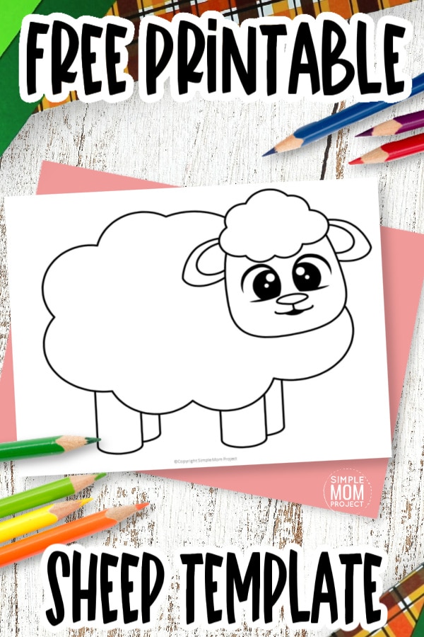 Are you looking for a simple preschool sheep cut out template for your kindergarten class? Use our simple and cute sheep template for a fun cotton ball or felt farm animal activity. It is also perfect for a super easy sheep coloring page to do this spring. Click now to download and print our free printable sheep template today!