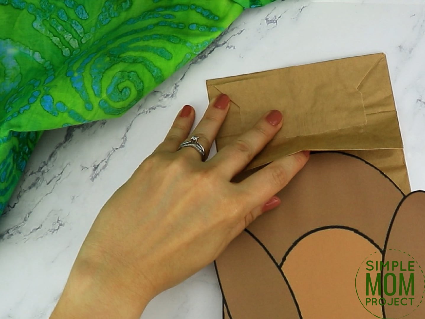 Free Printable Teddy Bear Paper Bag Puppet Template for Kids Preschoolers and toddlers