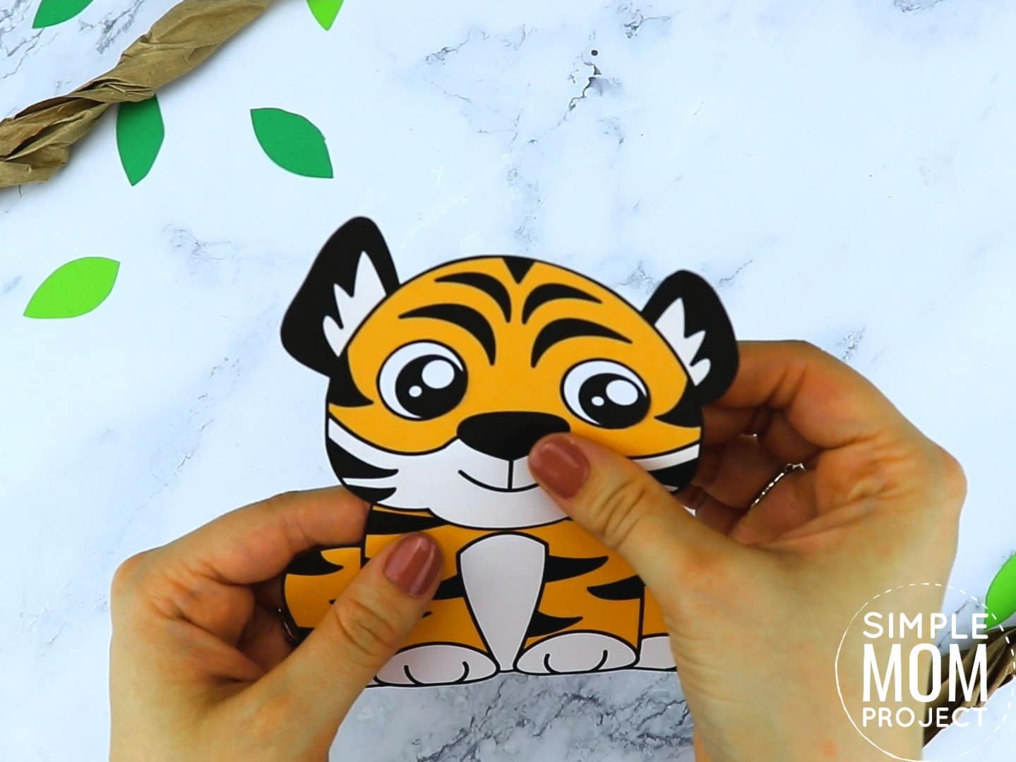 Free Printable tiger Craft for preschoolers, toddlers and kindergartners