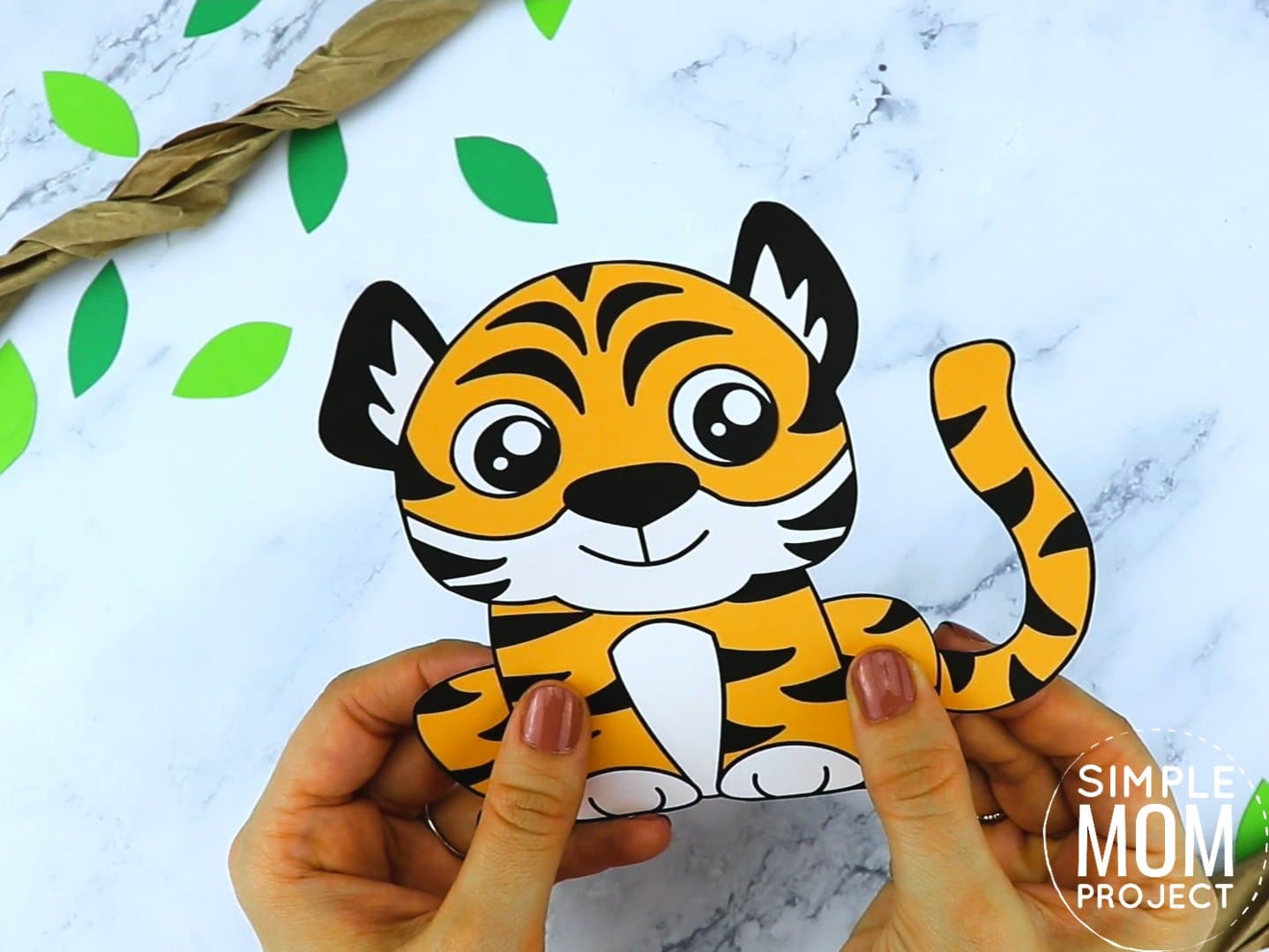 Free Printable tiger Craft for preschoolers, toddlers and kindergartners