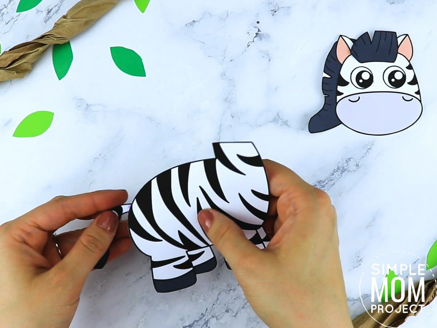 Free Printable zebra Craft for preschoolers, toddlers and kindergartners