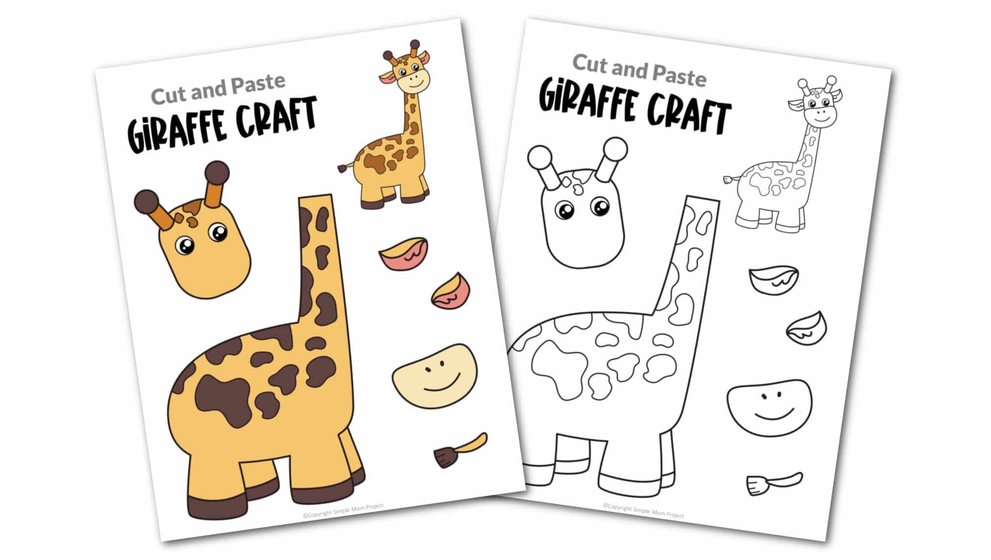 Giraffe Cut and Paste Craft for Toddlers, Preschoolers and Kindergarteners Convertkit